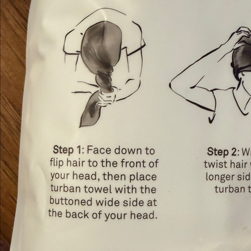 Bliss Microfiber Hair Turban Duo in Cream - Picture 4 of 9